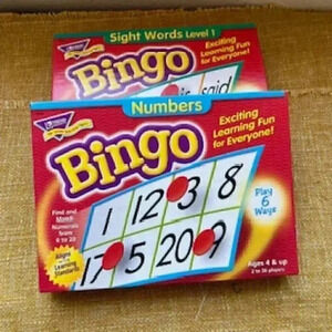 Bingo Games By Trend Set Of 2 Numbers And‎ Sight Words